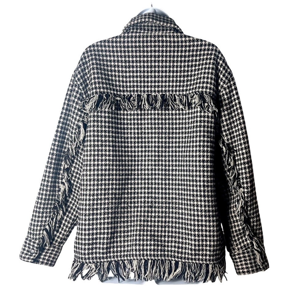 Zara Black and White Houndstooth Blazer - Picture 4 of 7
